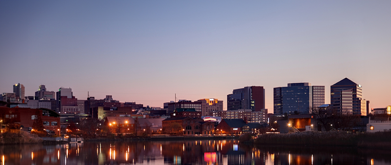 Photograph of the Wilmington coastline at sunset